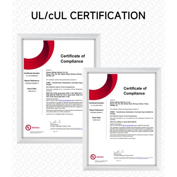 50kva Pole Mounted Transformer 12.47kv To 277v Oil Filled Distribution Electric Pole Transformer UL Listed