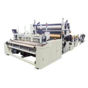 Steel To Rubber Pattern Embossing Tissue Folding Machine With Root Vacuum Pump