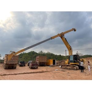 Komatsu PC200 Sturdy Excavator Telescopic Boom 14m Long Reach with bucket