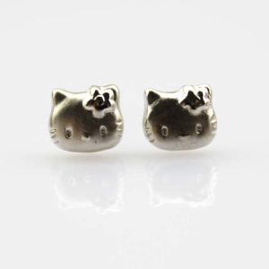 China Sterling Silver Kitte Stud Earrings (KE01) on sale
