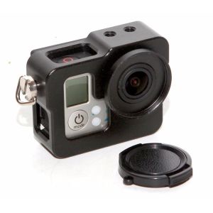 Black Aluminum Alloy Protector Rugged Cage Protective Case For GoPro Hero 3 3+