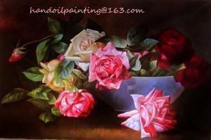China oil painting flower on sale