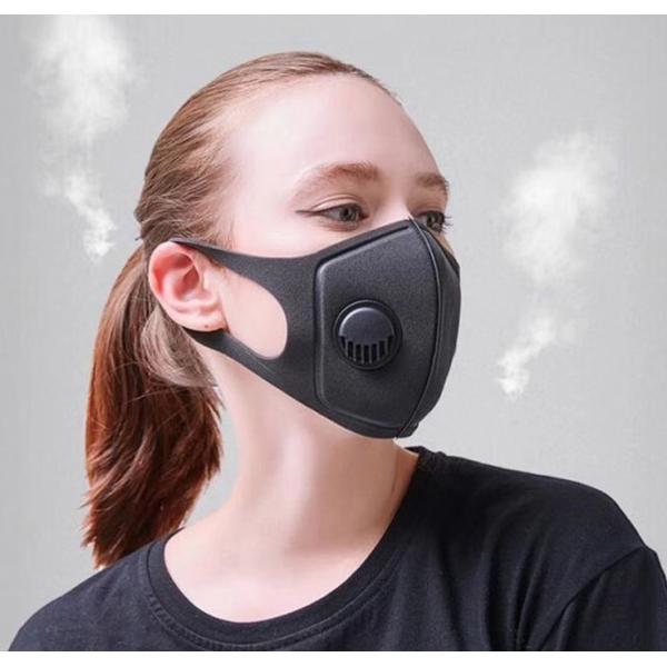 Washable Polyurethane SpongeCivil Face Mask Eco Friendly With Valve Filter