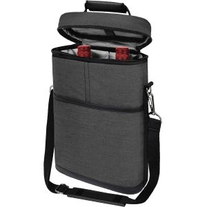 2 Bottle Wine Carrier Tote, Insulated Leakproof Wine Cooler Bag, Wine Travel Bag
