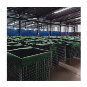 Sand Green Color Galvanized Iron Wire Defensive Barrier Processed by Welding