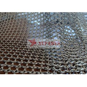 Metal Primary Color Stainless Steel Ring Mesh Curtain For Staircases Isolation