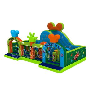 Double Stitched Mickey Park Inflatable Playground Slides