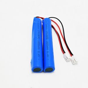 Customizable Emergency Light Lithium Battery LiFePO4 18650 1600mAh 6.4Volt