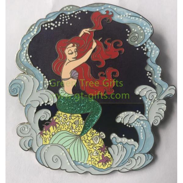 Quality Custom Offset printing hard enamel metal lapel pins with epoxy wholesale