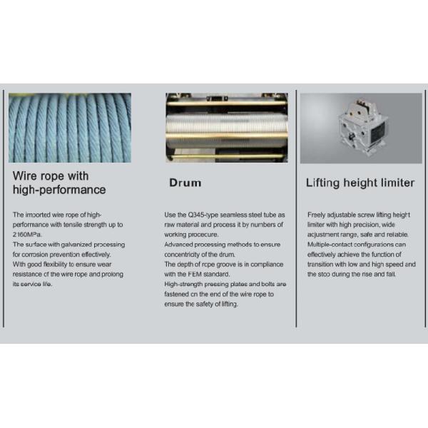 5t-6m Electric Single Girder Low Headroom Hoist for manufacture or processing workshop