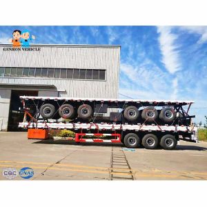 Anticorrosive E Coating Transporting Q235 40ft Container Tractor Trailer