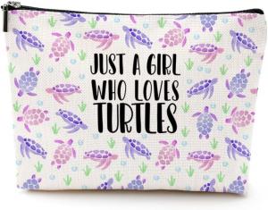 Cheap Soft Waterproof Watercolor Sea Turtle Make Up Bag For Women Cosmetic Travel Bag for sale