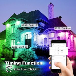Smart Led Music Light Lawn Light Set Smart App Wifi Control Colorful Rgb Garden