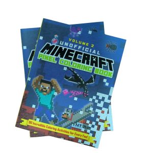 Softcover Coloring Book for Children Pixel Art with Uncoated Woodfree Paper