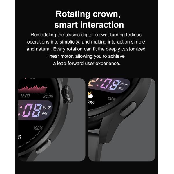 1.36inch IP68 Waterproof BlE5.0 DT Smart Watch ECG PPG For Heart Rate
