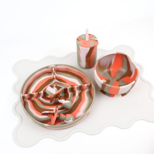 Unbreakable Safe Silicone Tableware Set For Baby Children Feeding