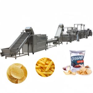 200kg Capacity Stainless Steel Frozen French Fries Line Customized Potato Chips