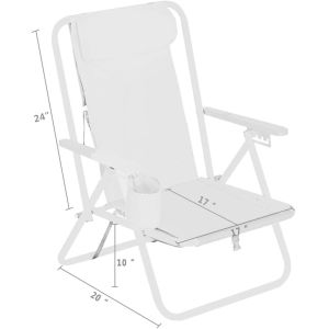 Portable Adjustable Folding Beach Chairs Outdoor Lawn Lounge Reclining Chair