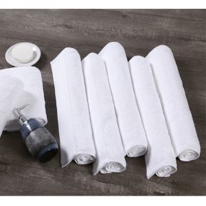 Delivery Time 7-15 Days Custom Logo 100% Cotton White Hotel Towels for Bathroom