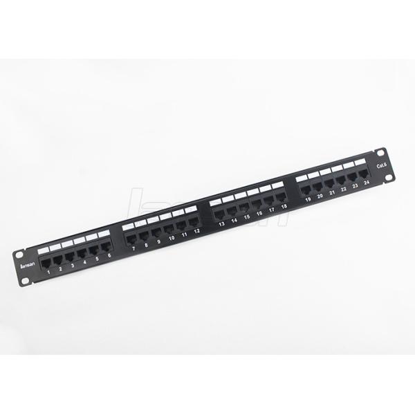 Quality Removable Back Bar Cat6 24 Port Patch Panel / Network Patch Panel With Dust Cover wholesale