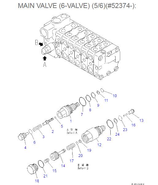 723-26-13101 Hydaulic Main Control Valve For Komatsu Excavator PC60-7,PC70-7