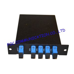 1*4 Fiber PLC Splitter LGX Type Rack Mount With SC / UPC Connector Low Insertion
