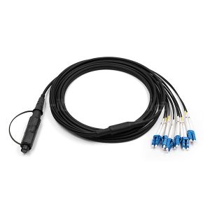 China FTTA OptiTap MPO To LC UPC 12Core Outdoor Waterproof Cable 9/125 G.657.A1 LSZH Jacket on sale