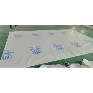 White Printed Logo PE Tarpaulin Heavy Duty Truck Cover Tarpaulin,Uv Resistance