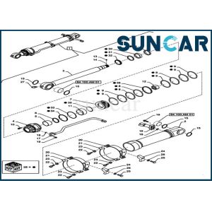 China LZ013800 Bucket Replacement Kit CX490D LC CX490D RTC CASE Cylinder Seal Repair Kit on sale