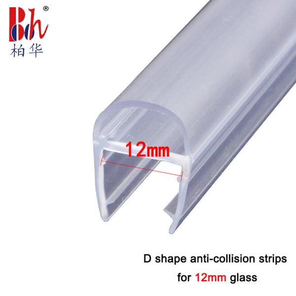 12mm Glass Door Pvc Seal Strip Clear With 2.2 Meters Length