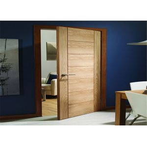 Flush Wood Composite External Front Doors Inward / Outward Opening Direction