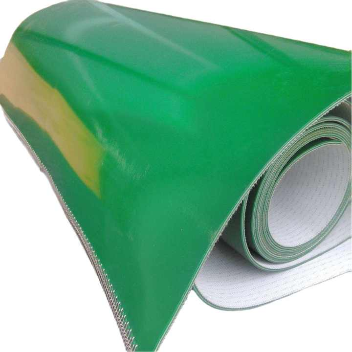 China PVC Green Conveyor Belt for Food, Tobacco, and Logistics Industries on sale