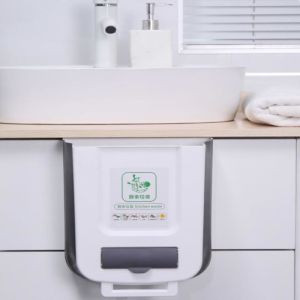 Household Wall Mounted Portable Trash Can 10L Folding Garbage Can
