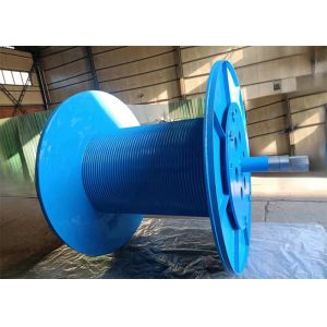 Galvanized Lebus Grooves Rope Winch Drum / Crane Parts For Marine Winch