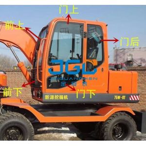 China XY75W-9T 85W-8T Excavator Glass Doors And Windows Left And Right Front And Rear Skylight Windshield on sale