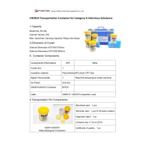 24hrs Cold Time UN2814 UN3373 Box Cooler Box Insulation for Infectious Sustance