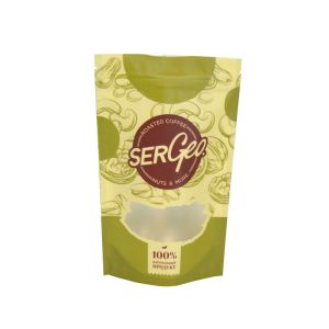 China Resealable Coffee Bean Tea Packaging Bags Herbal Fillable Green With Valve on sale