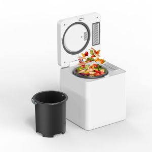 White Smart Kitchen Composter 110V Automatic With MultiGrind Technology