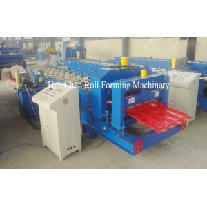 China 45# Steel Corrugated Glazed Tile Roll Forming Machine 0.4 - 0.6mm Hydraulic Cutting on sale