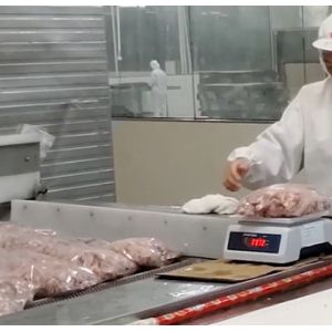 20 Bag / Min Multihead Weigher Packing Machine For Icy Meat Bone Product