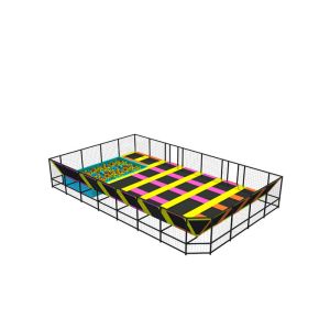 Big Indoor Trampoline Park / Kids Trampoline Party 19x11.5x3m With Soft Material