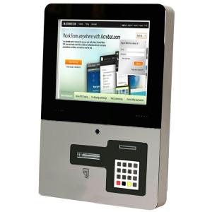 Cheap Compact Thin Wall Mounted Kiosk With Card Reader Printer Function For Banks V633 for sale
