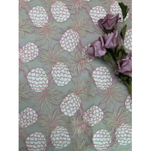 China Pineapple Two Tone Corded Lace Fabric For Children'S Wear 140cm Width on sale