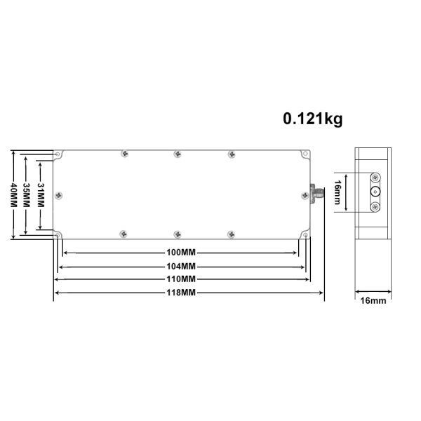 ODM/OEM small size 20W Signal Source Modulation Wireless RF Module for Drone Shielding