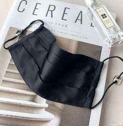 Wrinkless Breathable Face Cover , Mulberry Silk 2 Layer Face Mask