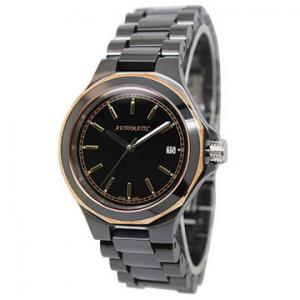 Cheap Custom Mens Quartz Watches With Stainless Steel Case Back , Mens Ceramic Watches for sale