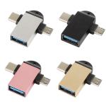 2 in 1 USB3.0 to Micro B Type C USB Converter OTG Adapter for Android Phone U
