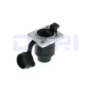 Panel Mount Waterproof RJ45 Socket , IP65 Rj45 Ethernet Connector Compatible