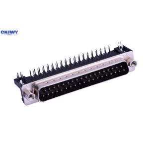Cheap Male / Female 37 Pin D Type Connector , Double Row 90 Degreedb 37 Pin Connector for sale