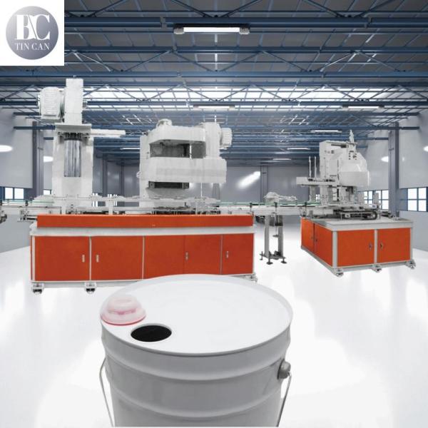Quality 30cpm Pail Making Machine Automatic Can Flanging And Beading With Cover Sealing Station wholesale